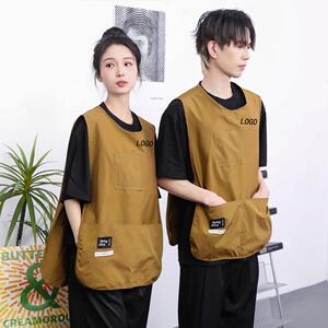 714-M3077P18/2025新款男女工装马甲奶茶店西餐厅宠物店工作服图片
