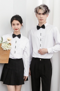 714-D3059P45控69/2025春季新款工作服衬衫ktv酒吧制服演出服礼服图片