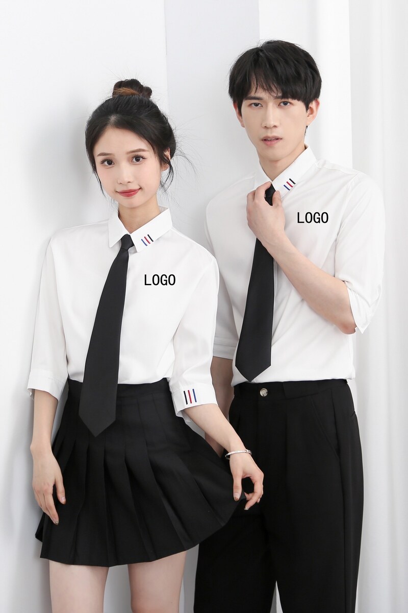 714-Y329P40控59/2025新款夏季男女中袖五分袖衬衫修身工作服衬衣,男装T恤,星座714(原C313)
