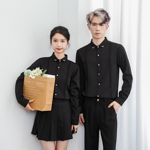 714-Y223特P40控59/2025春季修身工作服衬衫理发店ktv酒吧餐厅服图片