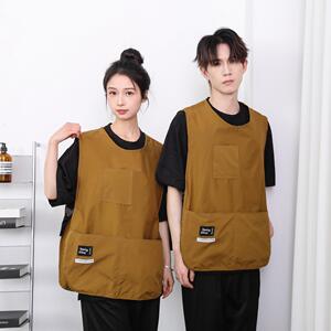 714-M3077P18/2025新款男女工装马甲奶茶店西餐厅宠物店工作服图片