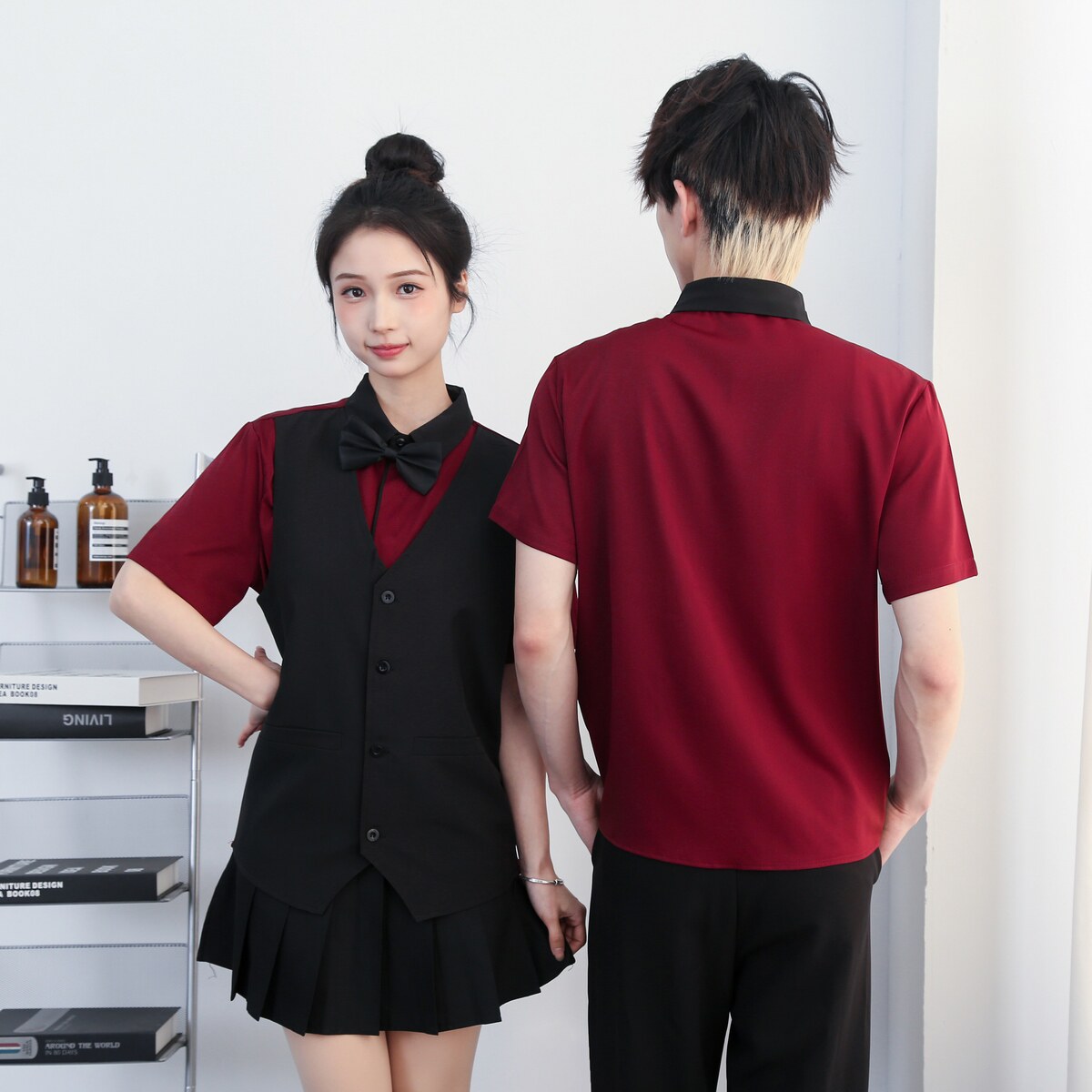 714-H3082P55控79/2025夏季短袖工作服衬衫假两件制服ktv酒吧衬衣,男装T恤,星座714(原C313)