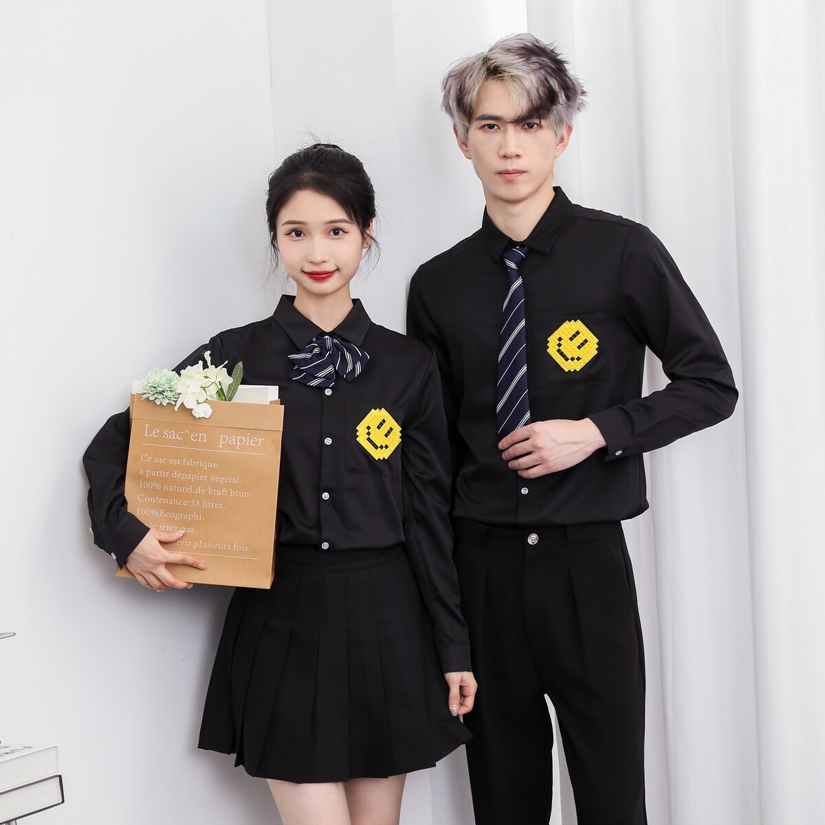 714-C3068P40控59/2025新款春季男女奶茶餐厅制服衬衫礼服ktv酒吧,男装衬衫,星座714(原C313)