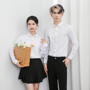 714-Y223特P40控59/2026秋季修身工作服衬衫理发店ktv酒吧制服图片