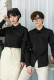 714-D612P45/2025情侣装韩版男女修身工作服衬衫发型师衬衣S-5XL，男装衬衫，星座714(原C313)