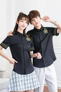714-C681P40/2025情侣装发型师夜店酒吧ktv工作制服衬衫潮S-5XL图片