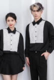 714-H3033P55控69/2024秋季男女中性风亮片装饰日系宽松制服衬衫，男装衬衫，星座714(原C313)