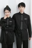 714-H3009P55控79/2025新款男女同款宽松工作服衬衫发型师理发店，男装衬衫，星座714(原C313)