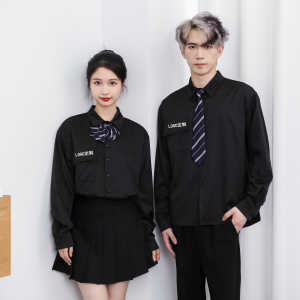 714-D3060P48控69/2025春新款工作服衬衫校园风ktv酒吧演出服礼服图片