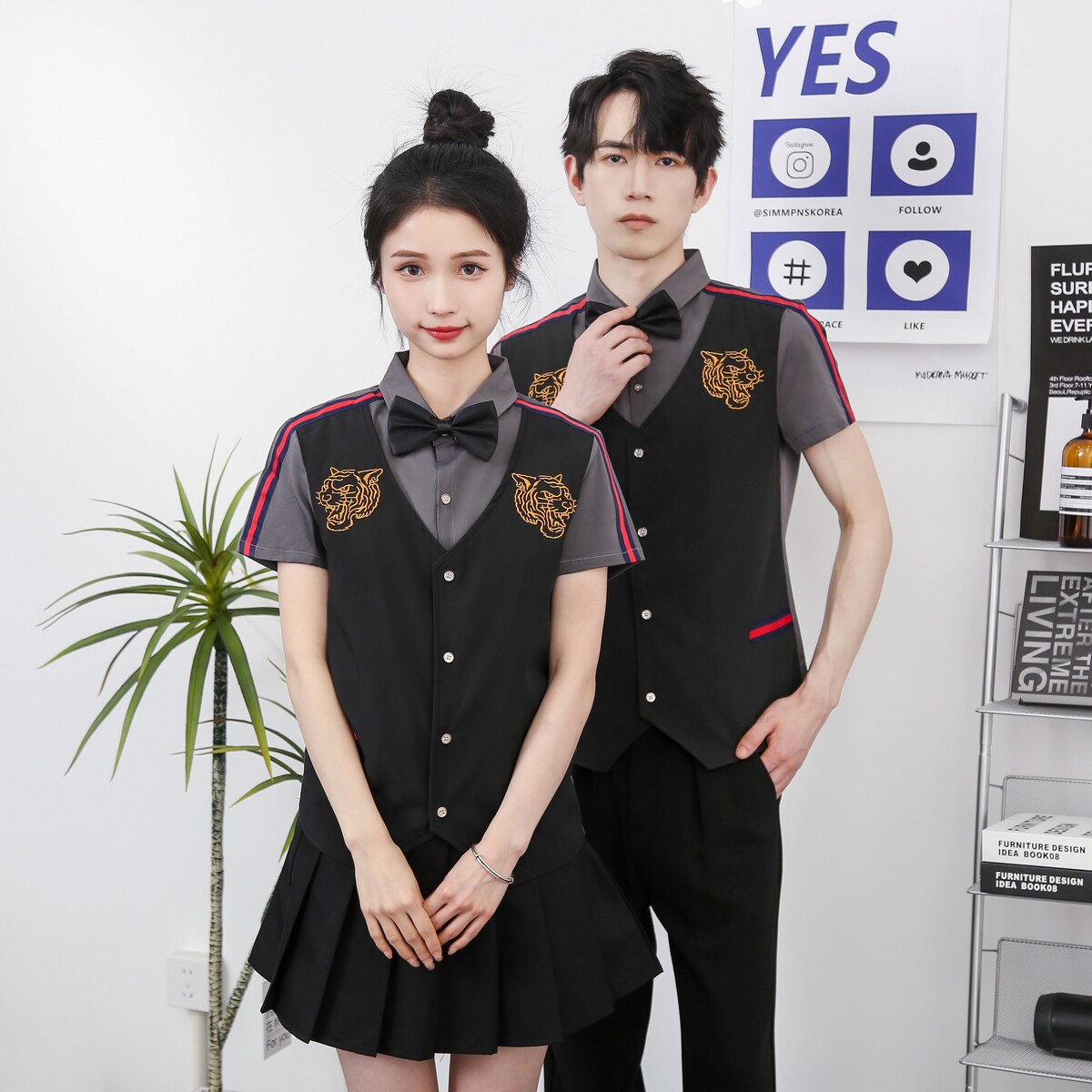714-H665P55控79/2025新款夏装男女假两件马甲衬衫潮流制服工作服,男装衬衫,星座714(原C313)