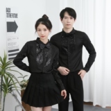 714-D605P45控65/2026春韩版修身工作服衬衫亮片发型师夜场制服，男装衬衫，星座714(原C313)
