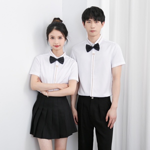 714-C560P40控59/2025新款男女同款工作服衬衫修身制服衬衣ktv图片