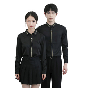 714-D616P45/2025春季男女清新工作服衬衫修身KTV发型师制服衬衣图片