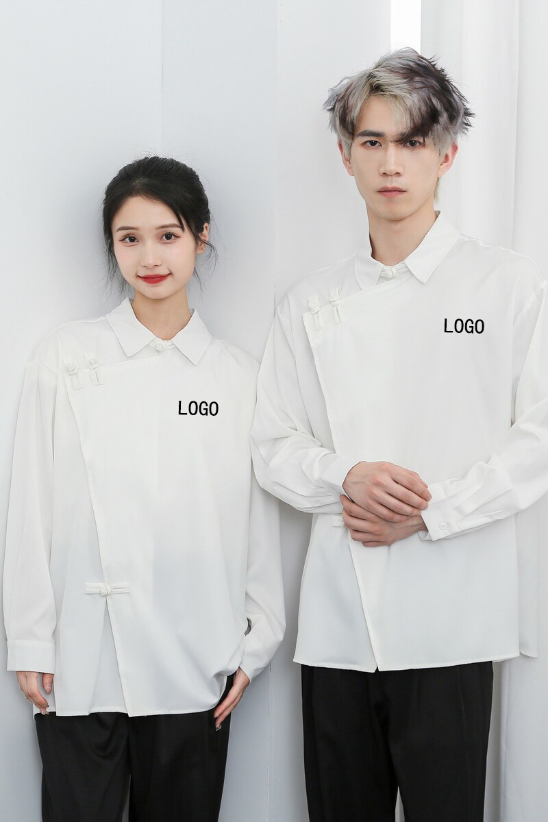 714-F3061P50控69/2025春风盘扣工作服衬衫餐厅理发店奶茶店,男装衬衫,星座714(原C313)