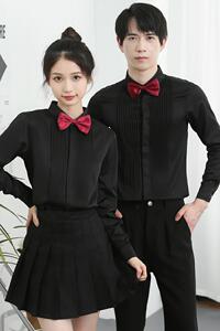 714-Y207P45控65/2026秋季酒吧餐厅礼服衬衫伴郎发型师工作制服图片