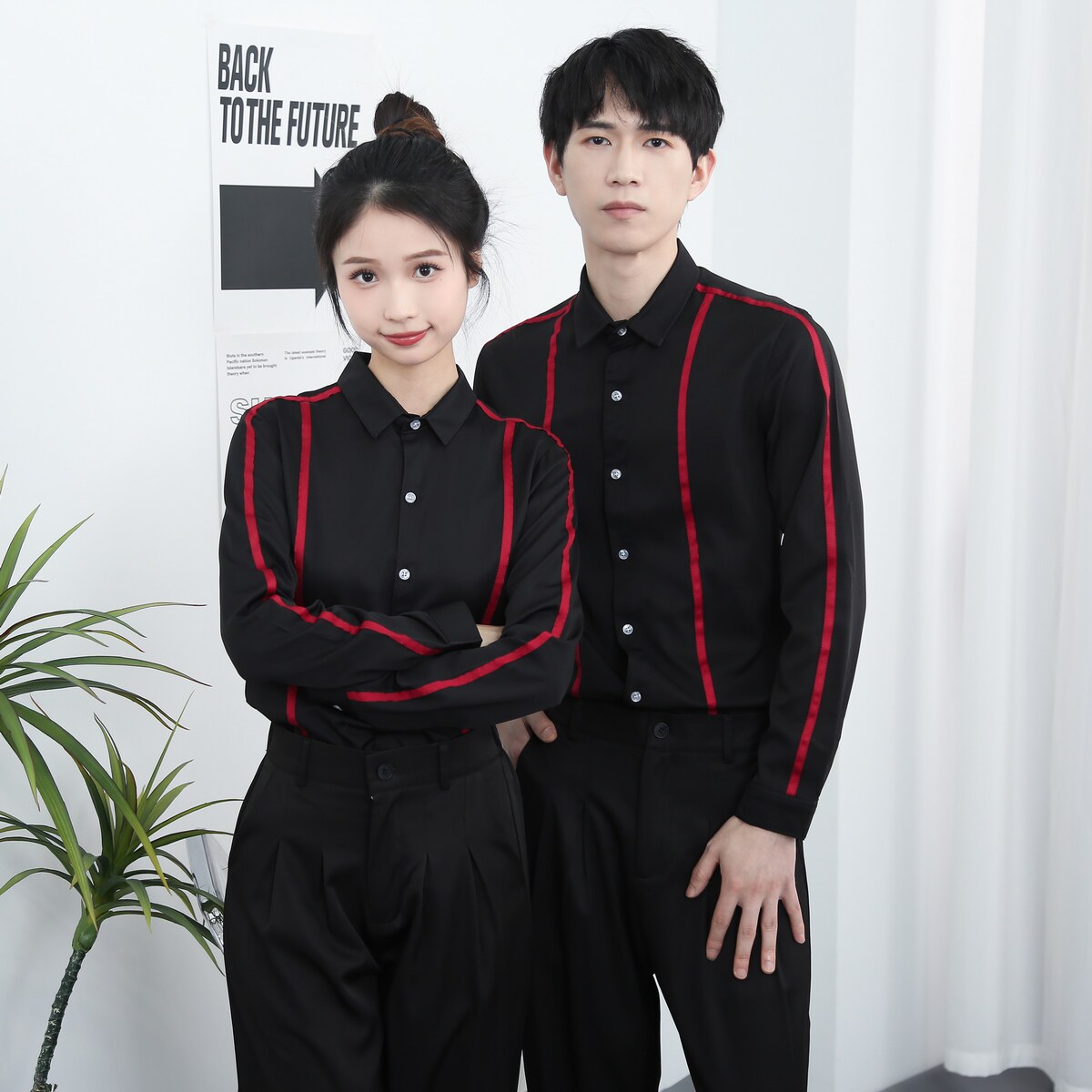 714-D07P45控69/2025新款工作服衬衫韩版修身发型师制服衬衣潮,男装衬衫,星座714(原C313)