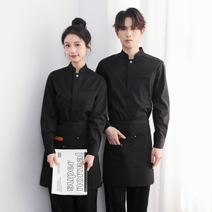 714-H3073P55控79/2026春季餐厅理发店奶茶店烧烤店工作服图片