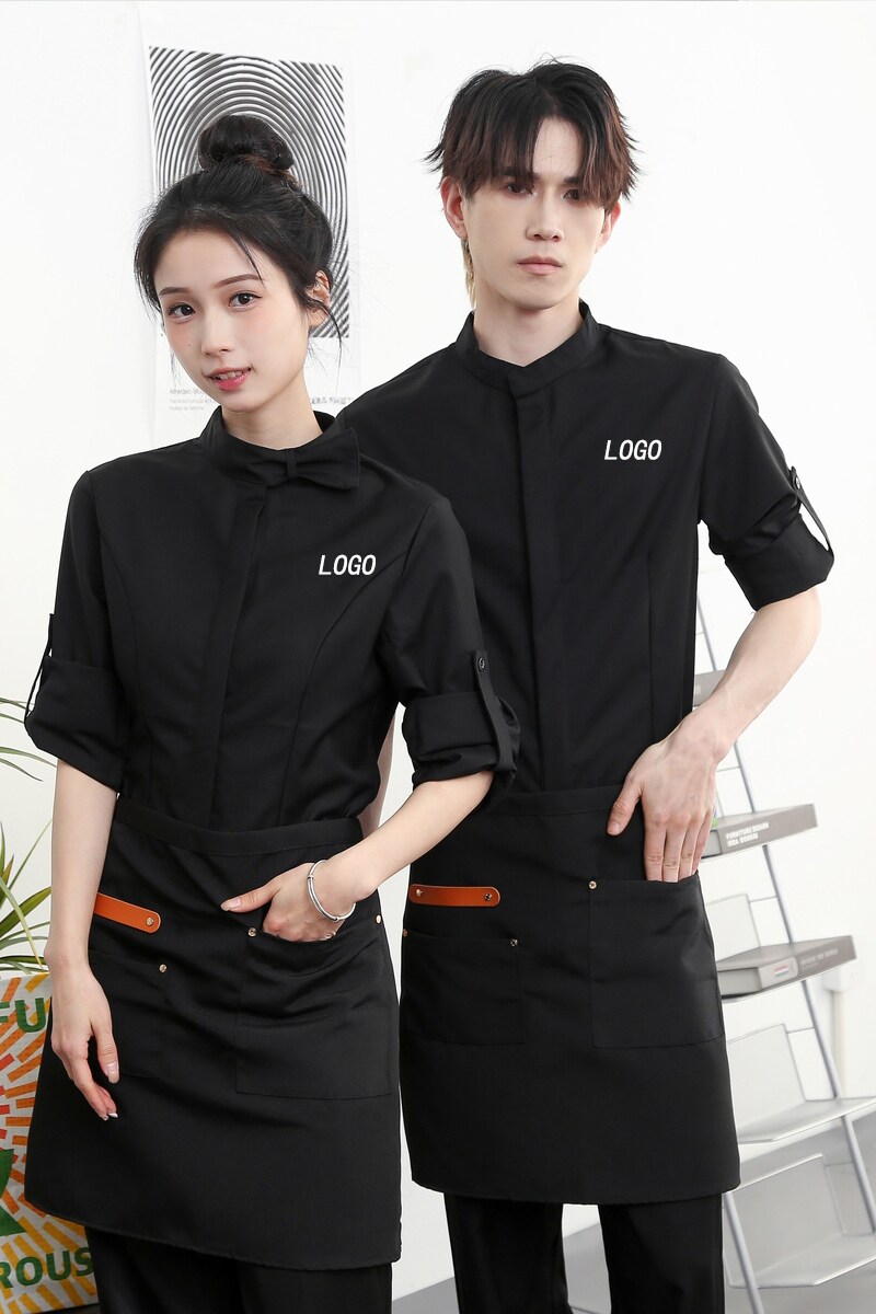 714-F3072P50控75/2025春夏餐厅理发店奶茶店工作服衬衫潮流装,男装衬衫,星座714(原C313)