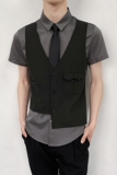 714-H6003P55控69/2025夏发型师ktv酒吧衬衫修身假两件工作制服，男装衬衫，星座714(原C313)