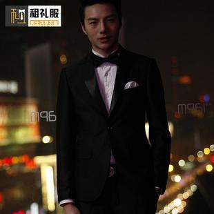 黑色男士礼服租赁主持人歌手舞台男士演出服装合唱服团体服装租赁