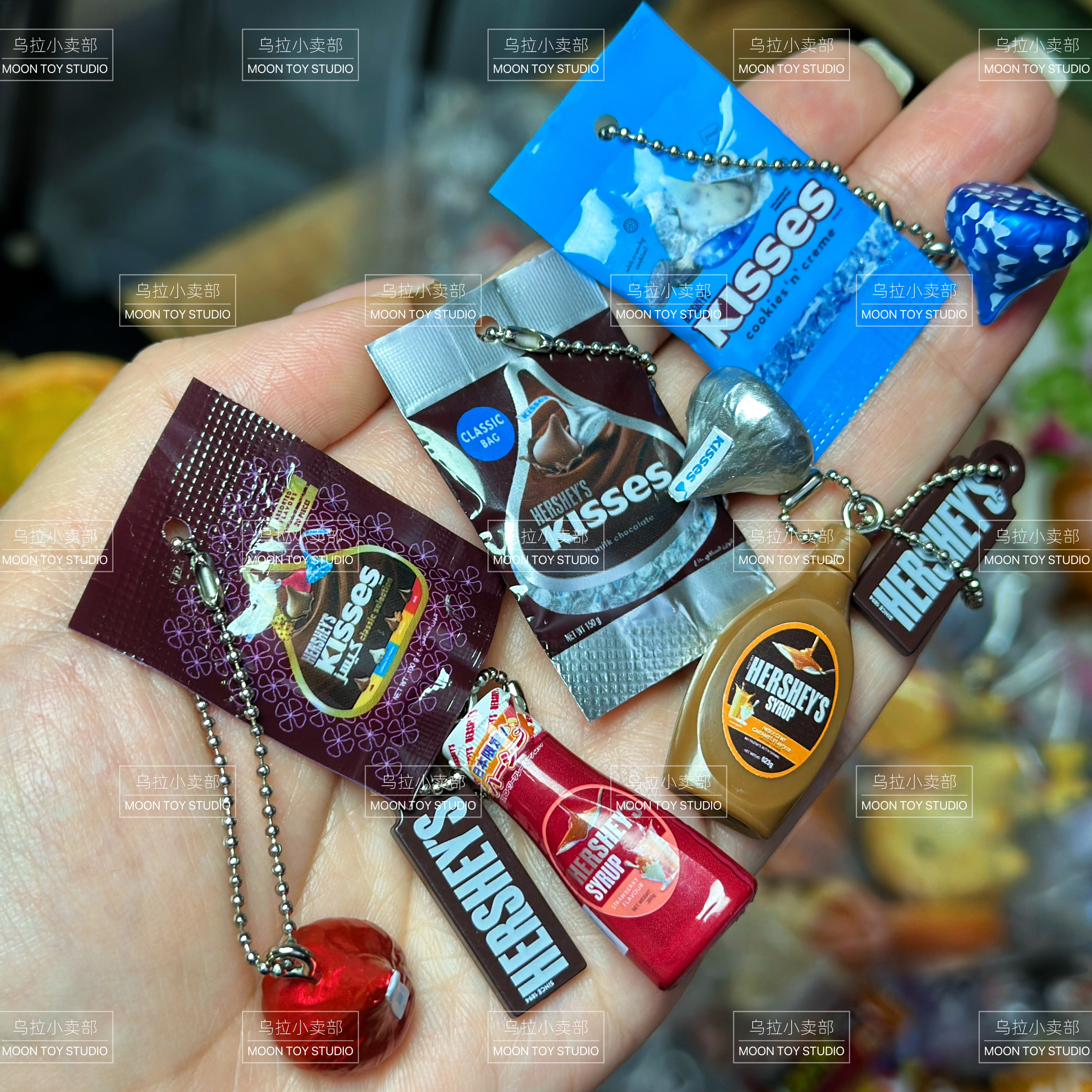 「乌拉」万代扭蛋 BANDAI HERSHEY'S好时巧克力仿真零食吊饰 挂件