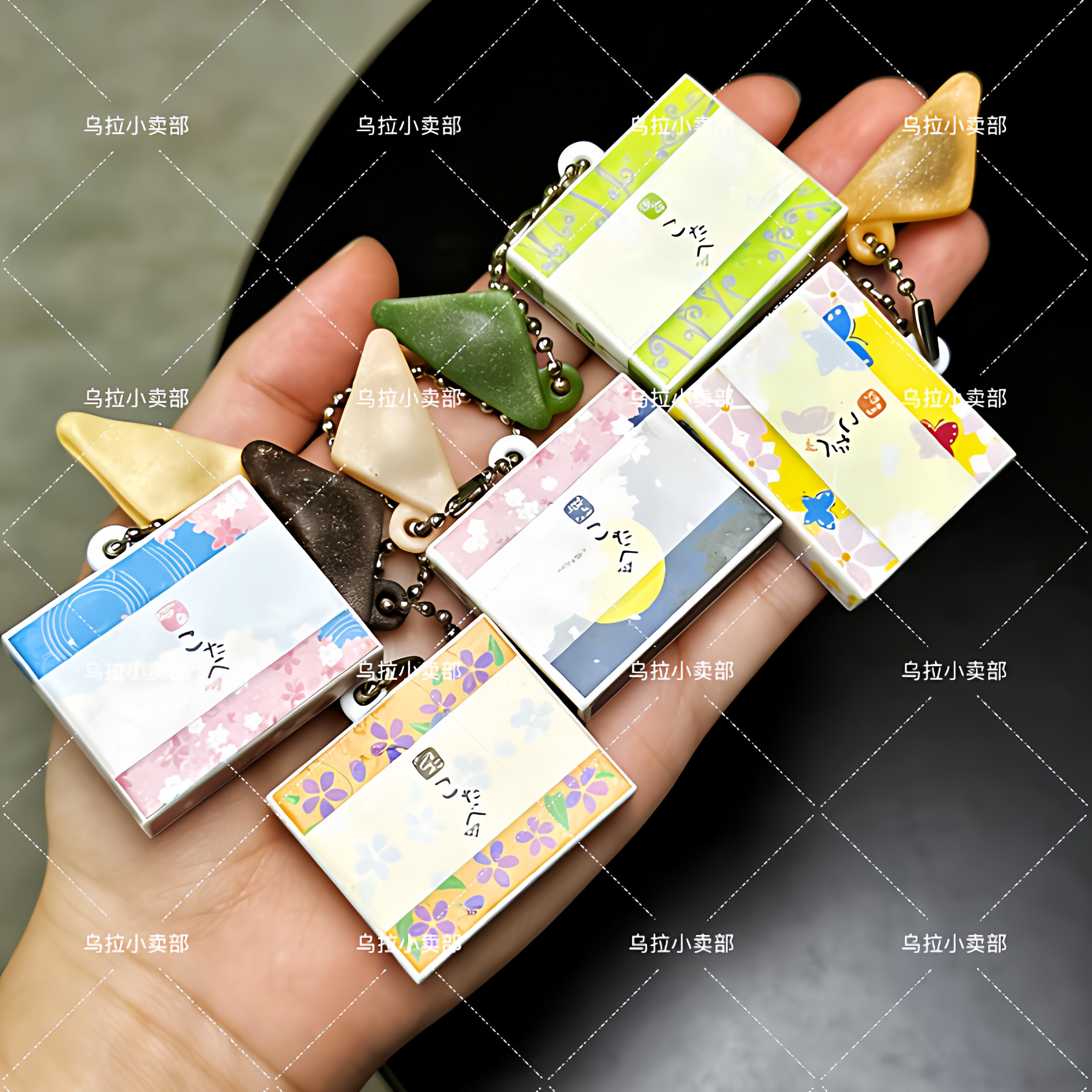 【现货】正版日单万代扭蛋 日本京都名点品尝和果子礼盒微缩 挂件