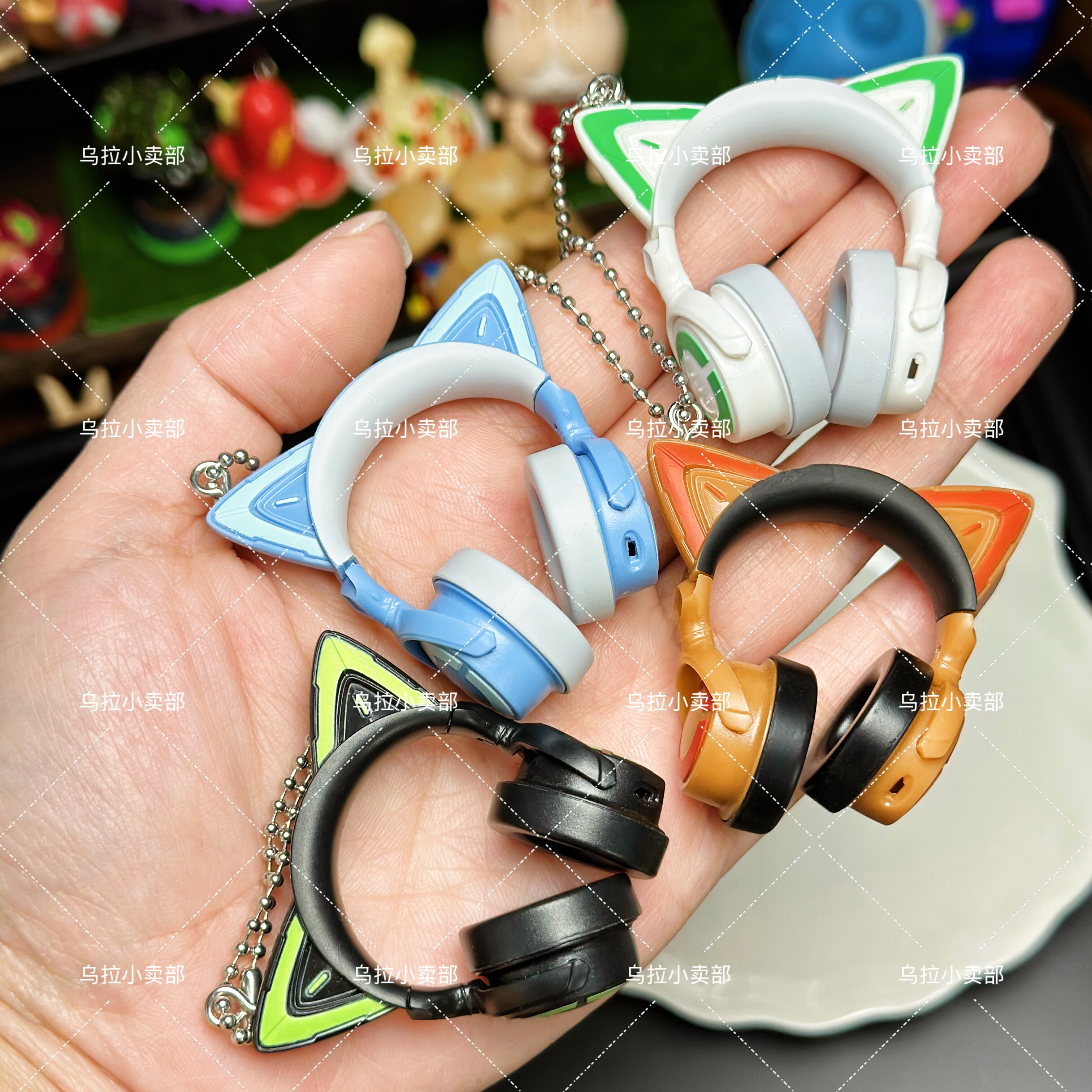 【乌拉】BANDAI 日本万代 扭蛋散货Yowu电竞少女猫耳耳机迷你吊饰