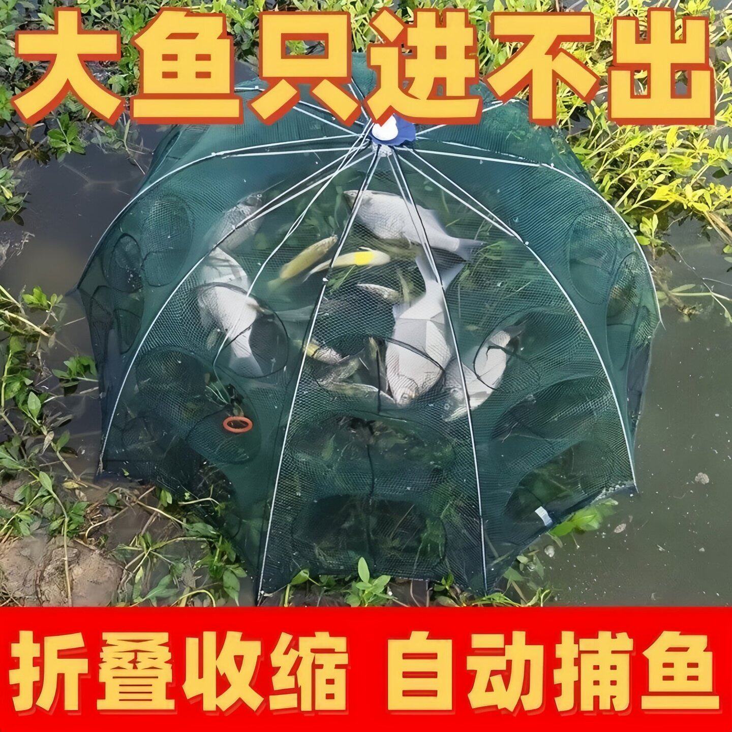 自动折叠伞笼可伸缩黄鳝笼子捕鱼神器虾笼抓鱼篓河虾网捉螃蟹泥鳅