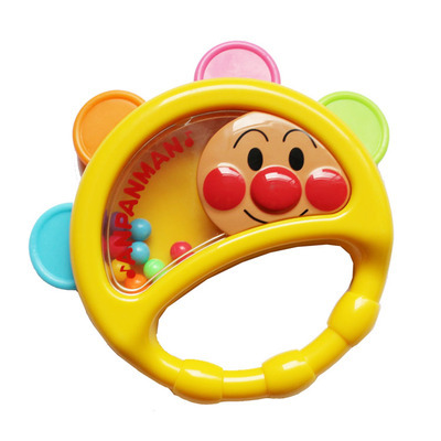 包邮日本面包超人手铃手摇铃玩具响板安抚玩具婴幼儿0-3-6-12个月