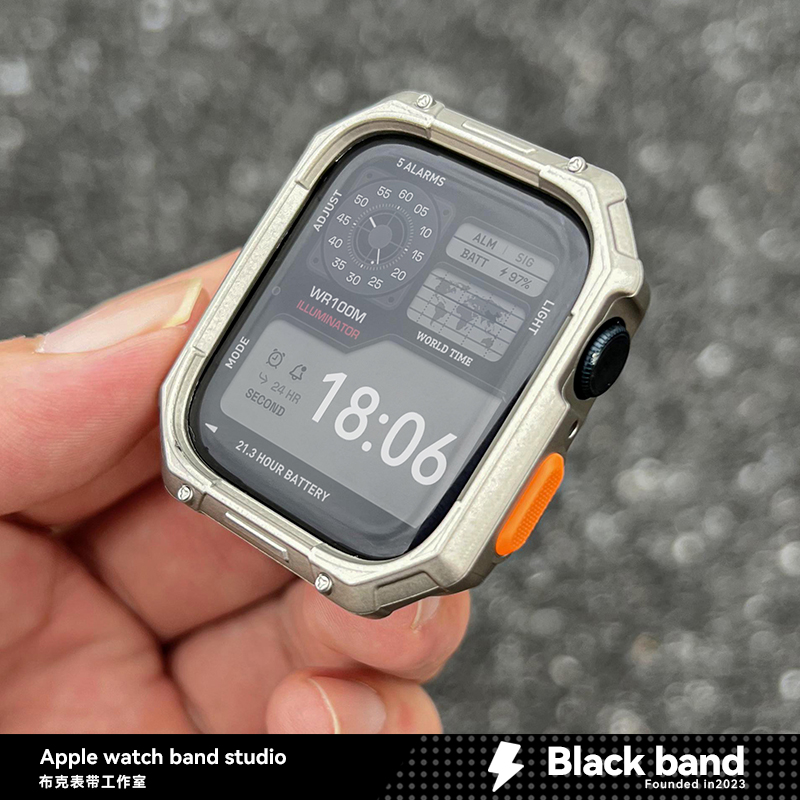 适用苹果s10手表ultra2机甲applewatch全包iwatch软壳s8硅胶s9s7