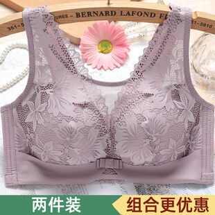 内衣女新款薄款透气胸罩防下垂聚拢抹胸式防走光大码无钢圈文胸