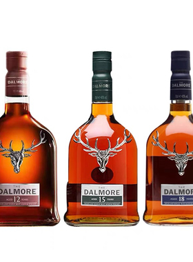满赠·Dalmore达摩/大摩12/15/18年单一麦芽威士忌700ml