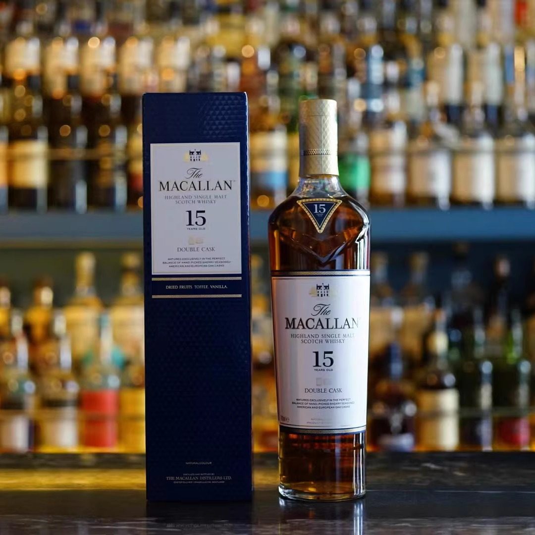 【国行】macallan麦卡伦15年蓝钻双雪莉桶 单一麦芽威士忌 洋酒