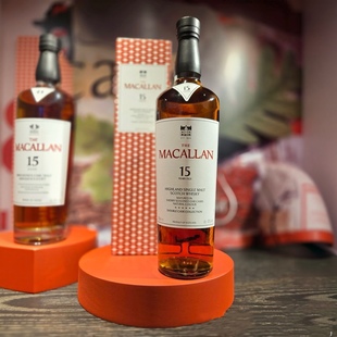 国行·Macallan麦卡伦15年双雪莉桶新版单一麦芽威士忌 洋酒