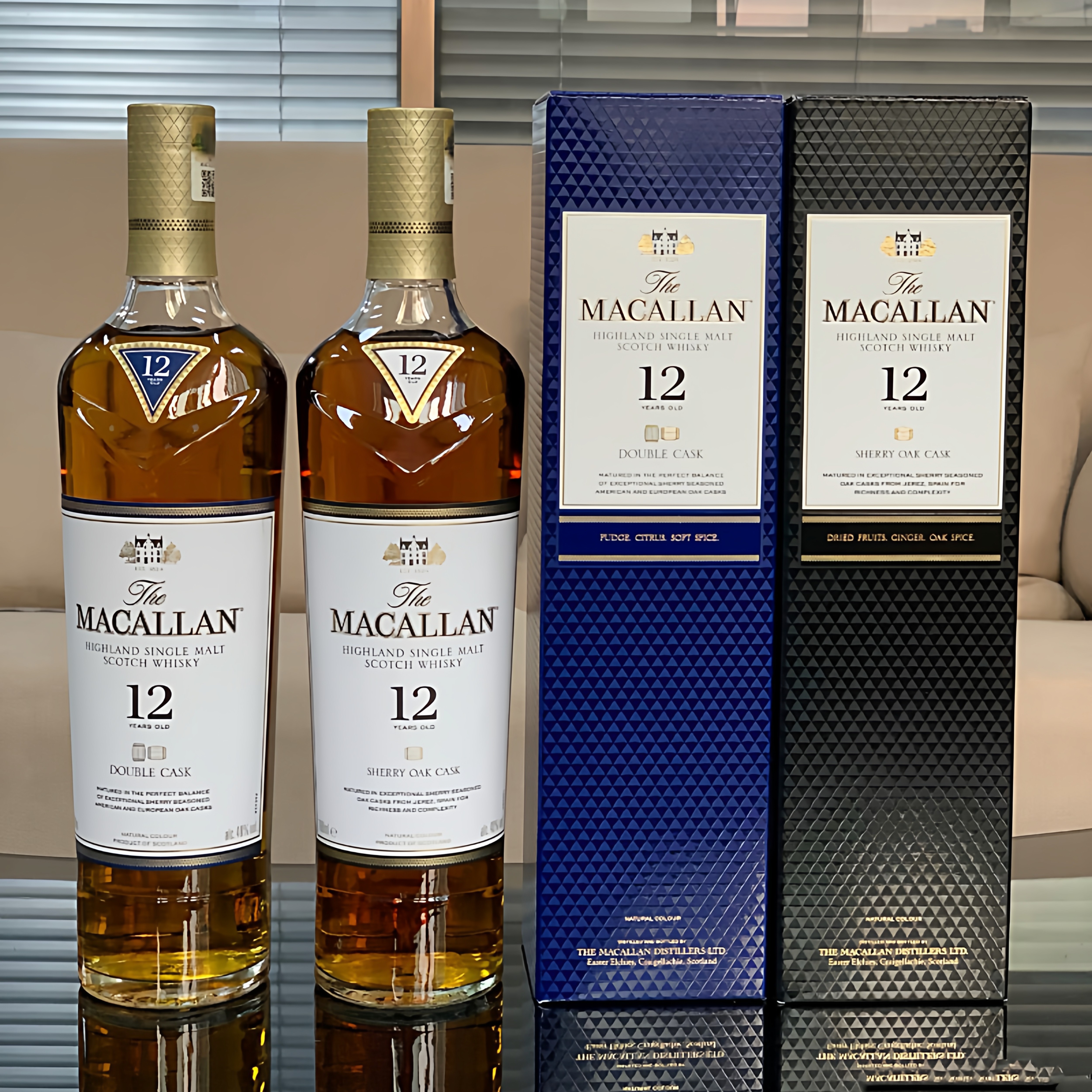 国行老版·MACALLAN麦卡伦12年雪莉桶/蓝钻双桶单一麦芽威士忌图片