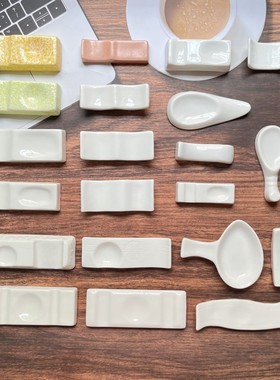 10个纯白陶瓷筷架筷托筷子架托筷子托放筷子的小托托架筷子托日式