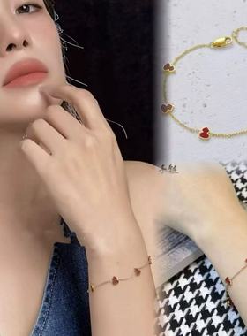 升级版双面迷你红色小葫芦手链