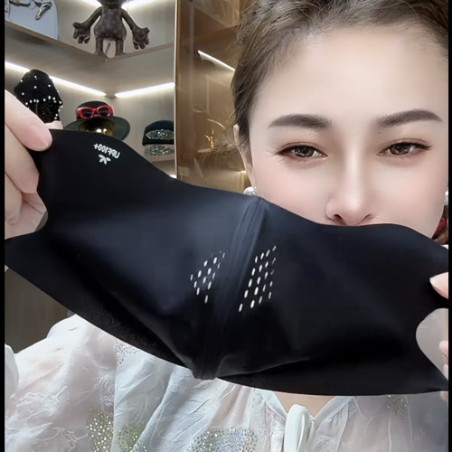 2026新款平滑鱼骨不卡鼻头舒适加倍玻尿酸冰感立体防晒口罩UPF100