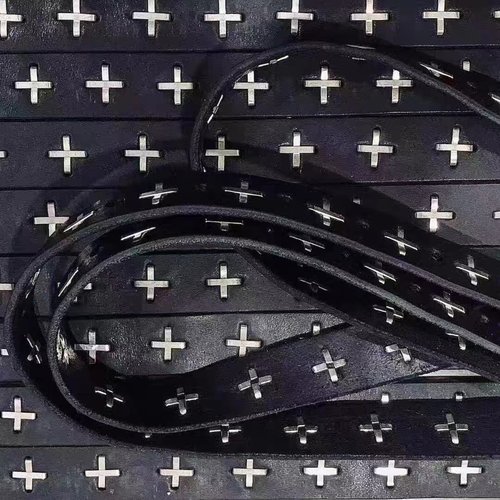 冲哥来一件|24SS 头层皮m+十字皮带金属手工复古暗黑高街男女通用