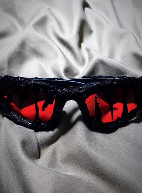 CGYYDS前卫先锋墨镜 个性朋克创意纯手工滴胶男女街头风【鲨鱼齿]