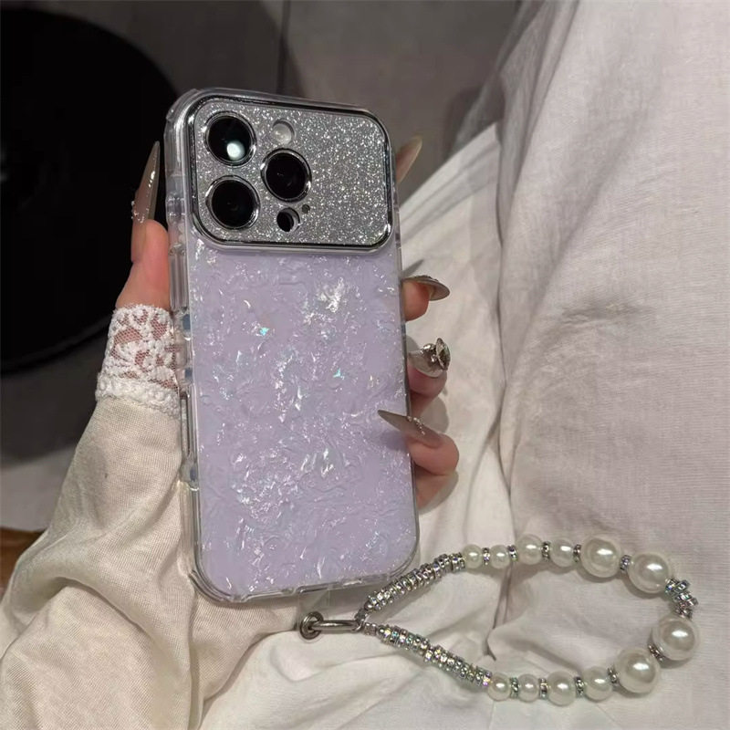 高颜值滴胶闪粉贝壳纹iPhone1716