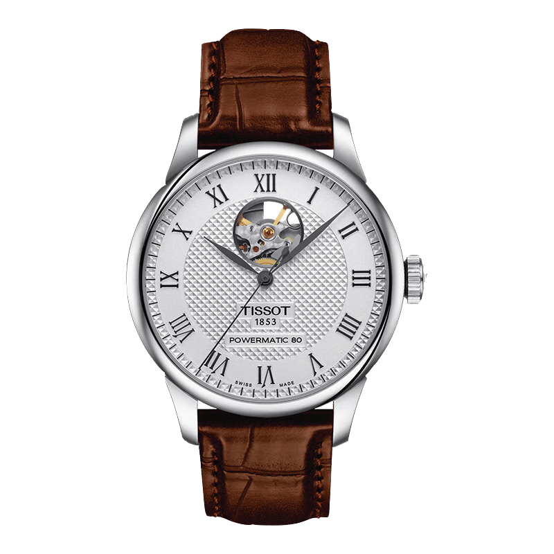 瑞士新品天梭手表男表力洛克系列80机芯镂空自动机械男士腕表