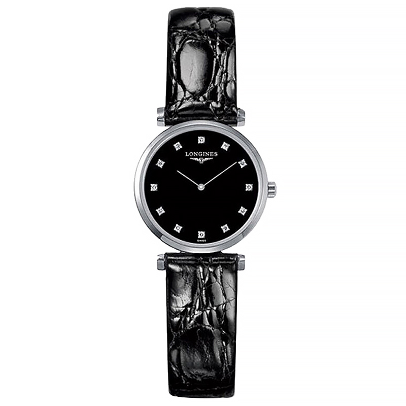 瑞士名表浪琴LONGINES嘉岚系列镶钻石英皮带女表L4.209.4.58.2