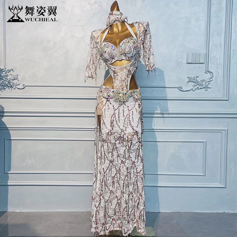 舞姿翼肚皮舞演出服藤杖舞四件套