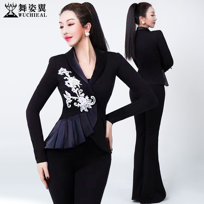 舞姿翼修身形体服西装上衣裤子