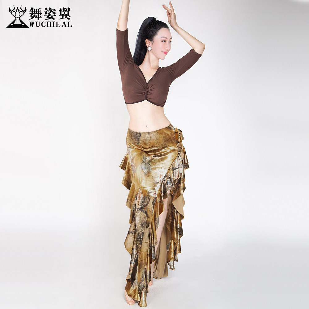 舞姿翼丝绒肚皮舞练习服单独裙子