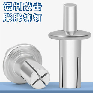 铝铆钉膨胀螺丝钉圆头击芯铆钉锤击卡扣子母铆钉M5 沪心新型敲击式
