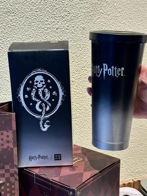 正品代购奈雪联名哈利波特霍格沃茨玻璃吸管杯金色飞贼冰箱贴周边