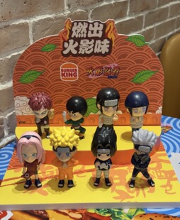 【正品代购】汉堡王联名火影忍者鸣人佐助我爱罗周边玩偶手办