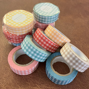 【分装】日本papier platz 彩色格子方格MT承制 盐系百搭和纸胶带